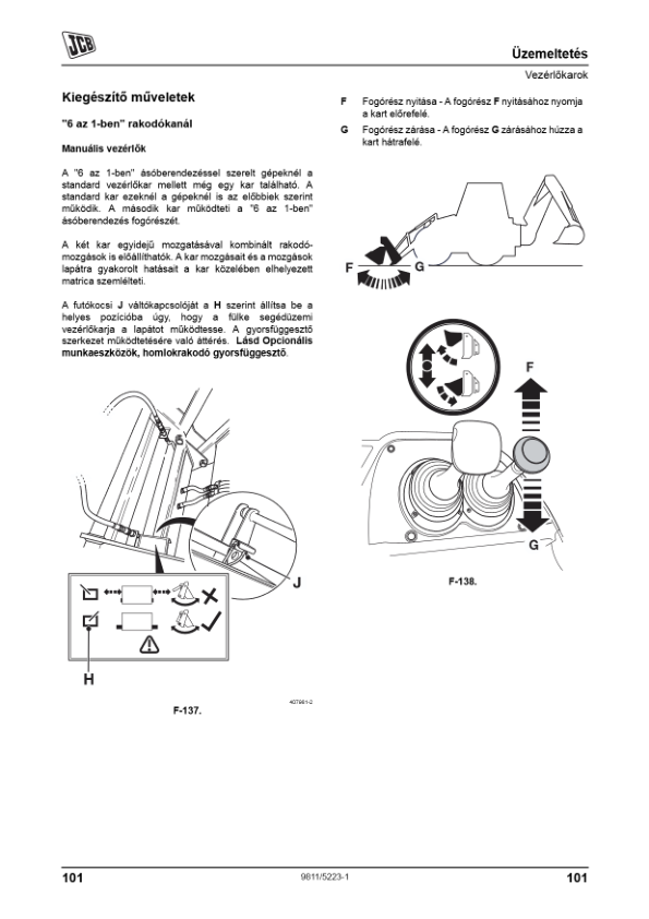 JCB 3CX 4CX Tier 3 Backhoe Loader Operators Manual 9811-5223-1 HU - Image 12