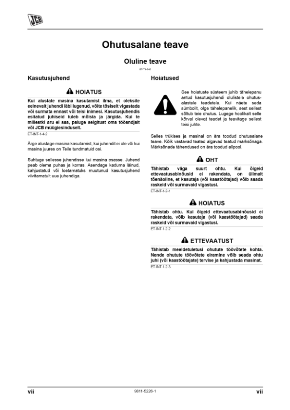 JCB 3CX 4CX Tier 3 Backhoe Loader Operators Manual 9811-5226-1 ET - Image 11