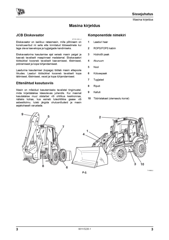 JCB 3CX 4CX Tier 3 Backhoe Loader Operators Manual 9811-5226-1 ET - Image 4