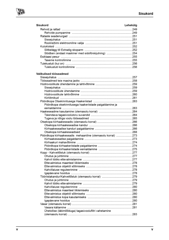 JCB 3CX 4CX Tier 3 Backhoe Loader Operators Manual 9811-5226-1 ET - Image 9