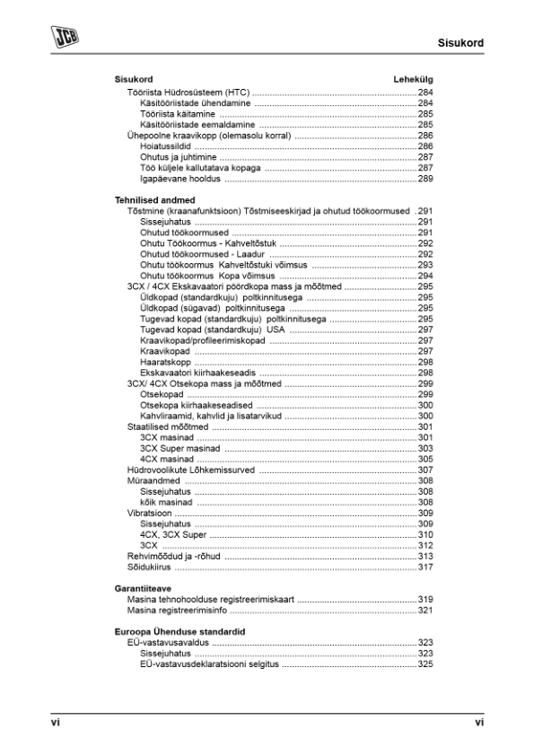 JCB 3CX 4CX Tier 3 Backhoe Loader Operators Manual 9811-5226-1 ET - Image 10