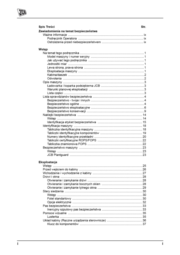 JCB 3CX 4CX Tier 3 Backhoe Loader Operators Manual 9811-5229-1 PL - Image 5