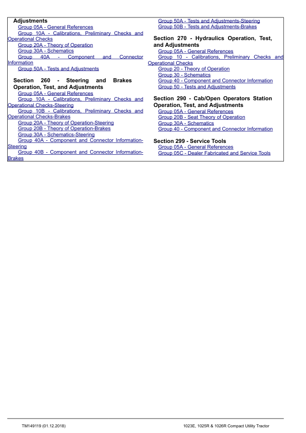 John Deere 1023E 1025R 1026R Tractor Service Manual TM149119 - Image 5