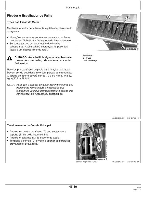 John Deere 1165 1175 Combine Harvester Operators Manual OMCQ29716-K3 PT - Image 14