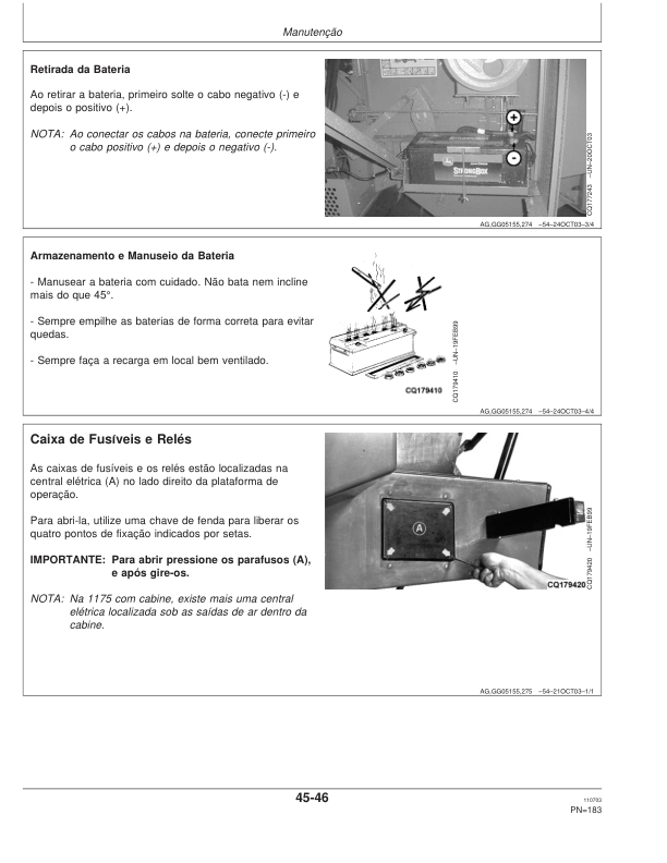 John Deere 1165 1175 Combine Harvester Operators Manual OMCQ29716-K3 PT - Image 13