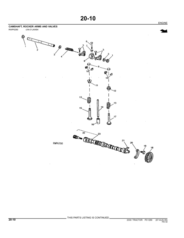John Deere 2030 Tractor Parts Catalog PC1289 - Image 11