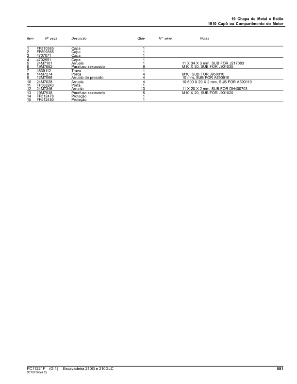 John Deere 210G 210GLC Excavator Parts Catalog PC11221P-15 PT - Image 11