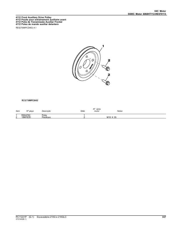 John Deere 210G 210GLC Excavator Parts Catalog PC11221P-15 PT - Image 8