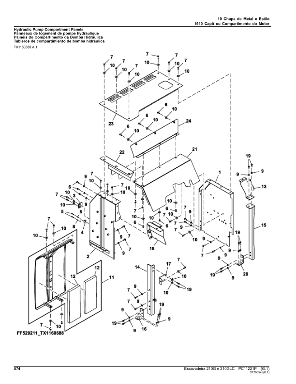 John Deere 210G 210GLC Excavator Parts Catalog PC11221P-15 PT - Image 10