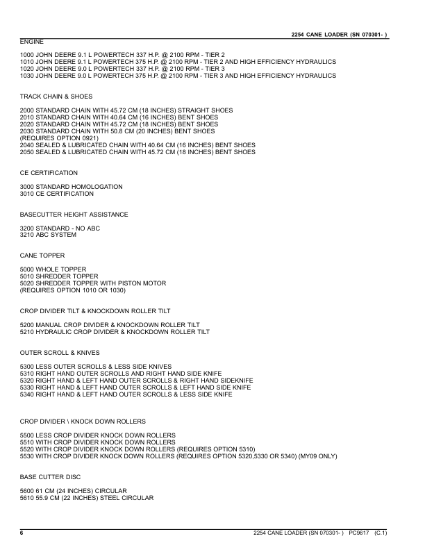 John Deere 2254 Cane Loader Parts Catalog SN 070301 and UP PC9617 - Image 9