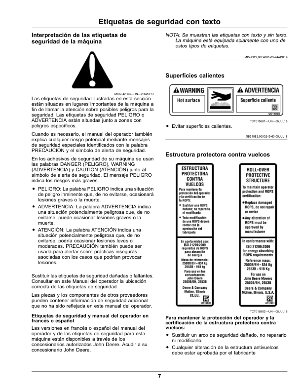 John Deere 2400 2550 PrecisionCut E-Cut Mower Operators Manual OMUC23504 ES - Image 9