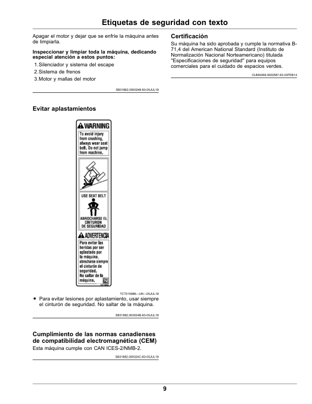 John Deere 2400 2550 PrecisionCut E-Cut Mower Operators Manual OMUC23504 ES - Image 11