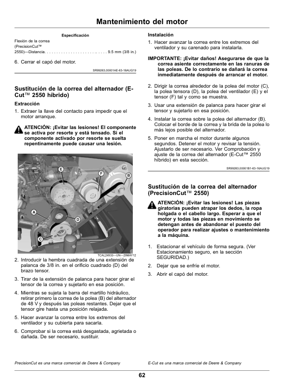 John Deere 2400 2550 PrecisionCut E-Cut Mower Operators Manual OMUC23504 ES - Image 17