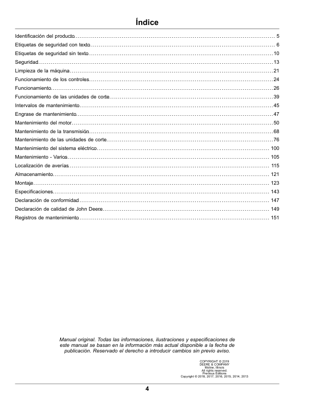 John Deere 2400 2550 PrecisionCut E-Cut Mower Operators Manual OMUC23504 ES - Image 6