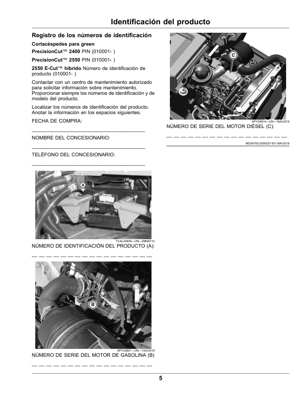 John Deere 2400 2550 PrecisionCut E-Cut Mower Operators Manual OMUC23504 ES - Image 7