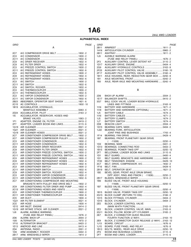 John Deere 244J Wheel Loader Parts Catalog 2004- PC9370 - Image 13