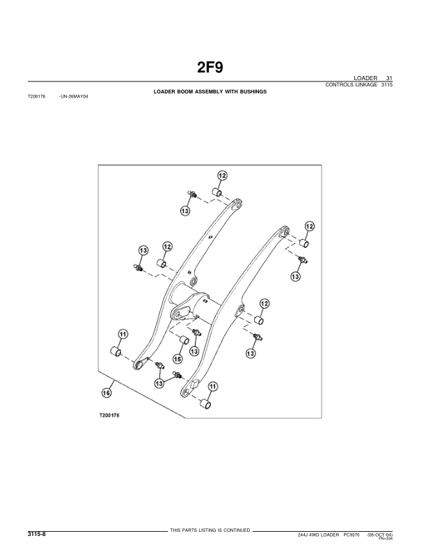 John Deere 244J Wheel Loader Parts Catalog 2004- PC9370 - Image 22