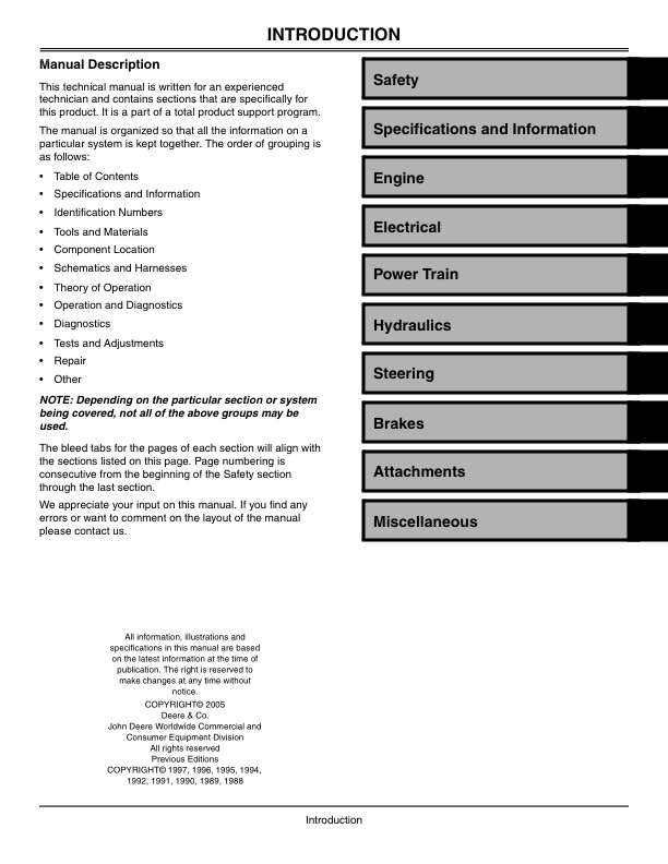 John Deere 2653A Mower Service Manual Tm1554 - Image 3