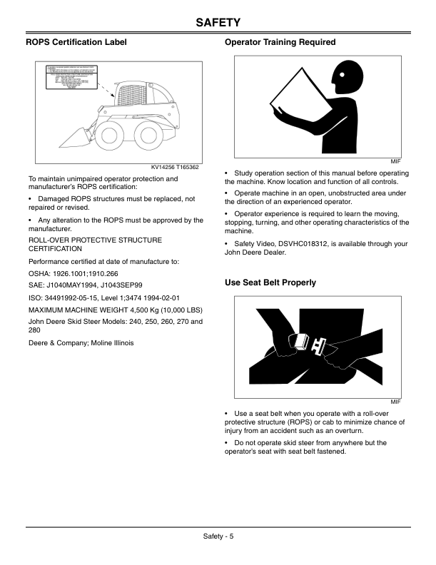 John Deere 280 Skidsteer Operators Manual OMKV18651C6 - Image 13