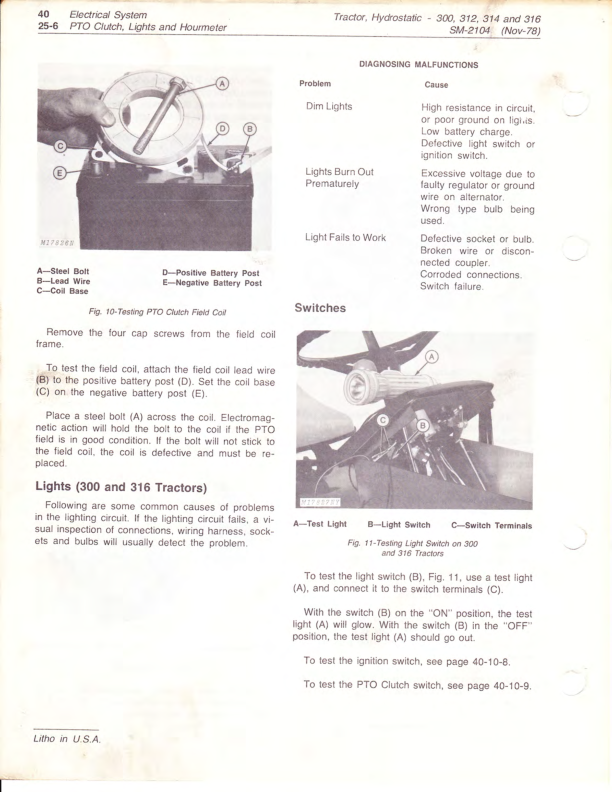 John Deere 300 312 314 316 Tractor Service Manual SM2104 - Image 10