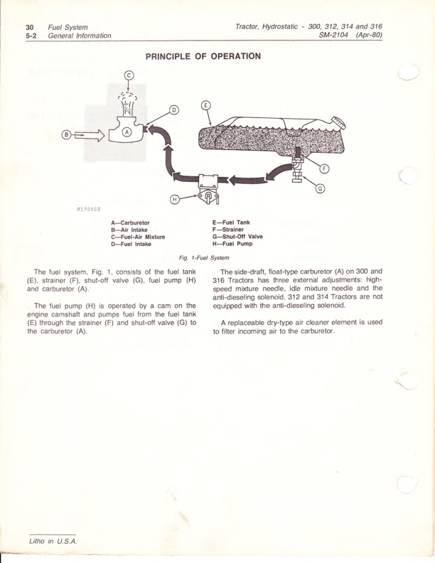 John Deere 300 312 314 316 Tractor Service Manual SM2104 - Image 7