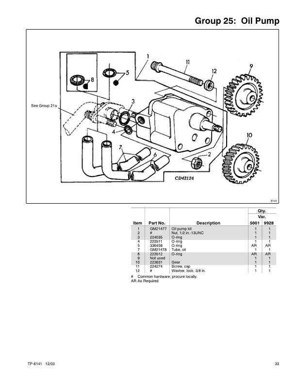 John Deere 3029DF 3029TF 3029TF270 Engine Parts Catalog TO-6141 - Image 12