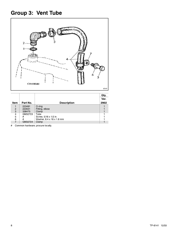 John Deere 3029DF 3029TF 3029TF270 Engine Parts Catalog TO-6141 - Image 9