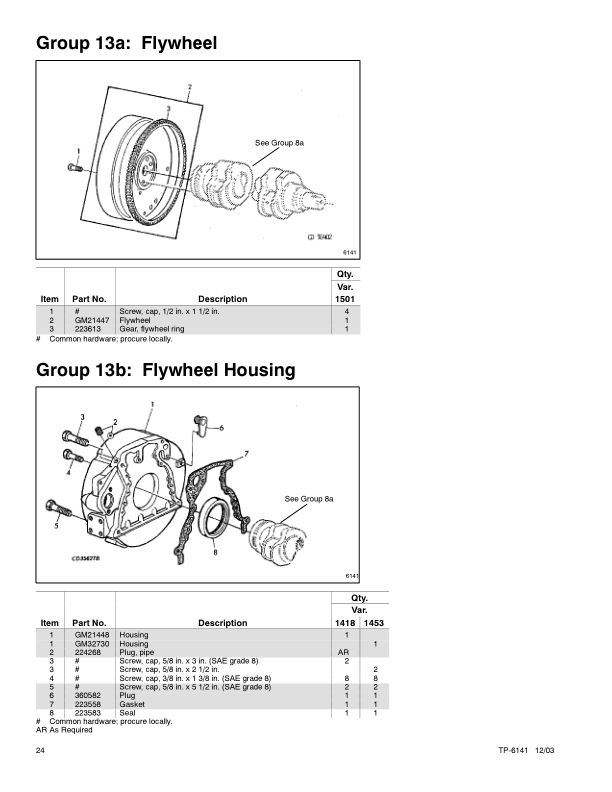 John Deere 3029DF 3029TF 3029TF270 Engine Parts Catalog TO-6141 - Image 11