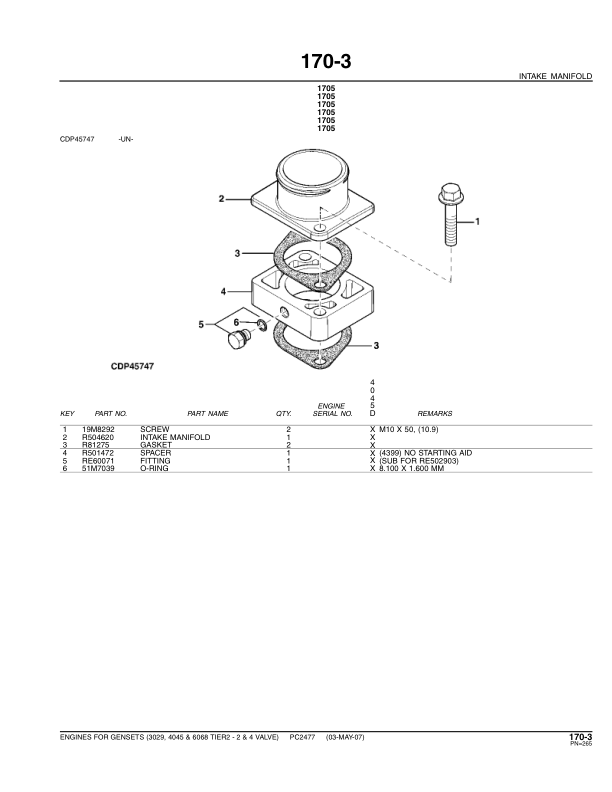 John Deere 3029TFS70 4045DF270 4045HFS72 73 275 6068HF Engine Parts Catalog PC2477 - Image 20