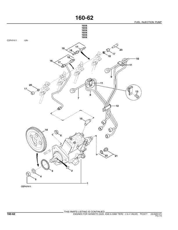 John Deere 3029TFS70 4045DF270 4045HFS72 73 275 6068HF Engine Parts Catalog PC2477 - Image 19