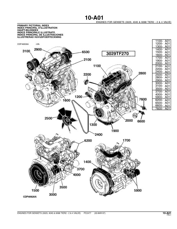 John Deere 3029TFS70 4045DF270 4045HFS72 73 275 6068HF Engine Parts Catalog PC2477 - Image 13