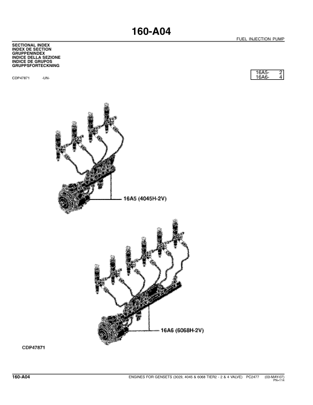 John Deere 3029TFS70 4045DF270 4045HFS72 73 275 6068HF Engine Parts Catalog PC2477 - Image 18
