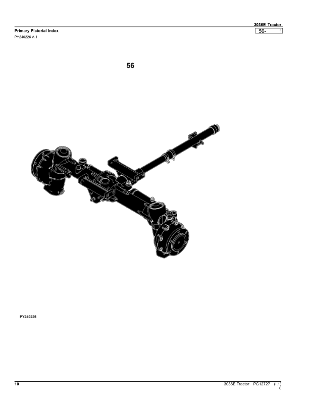 John Deere 3036E Tractor Parts Catalog PC12727 - Image 3