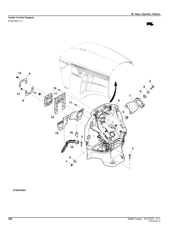 John Deere 3036E Tractor Parts Catalog PC12727 - Image 25