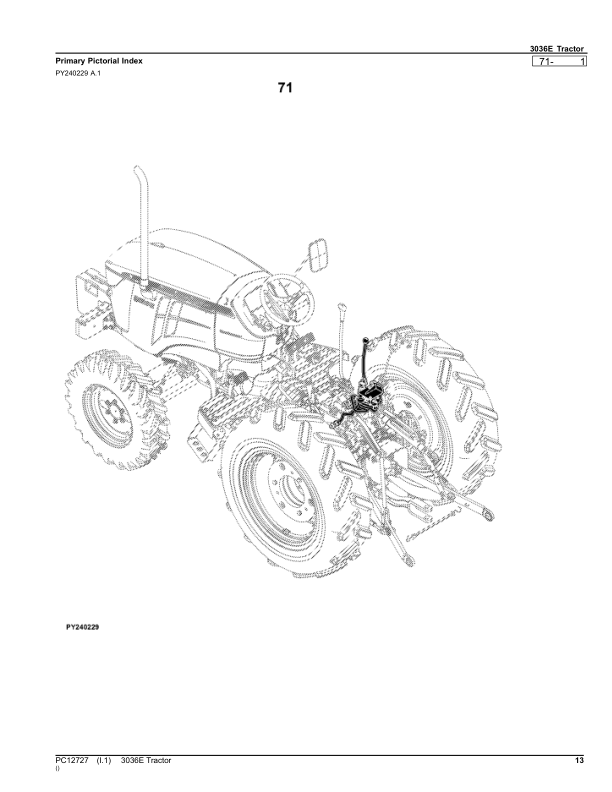 John Deere 3036E Tractor Parts Catalog PC12727 - Image 6