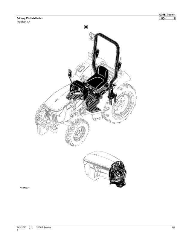 John Deere 3036E Tractor Parts Catalog PC12727 - Image 8