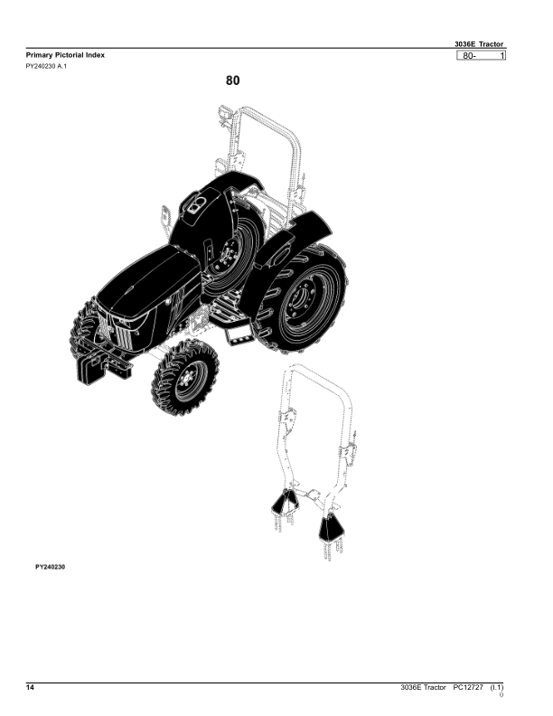 John Deere 3036E Tractor Parts Catalog PC12727 - Image 7