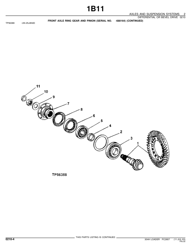 John Deere 304H Wheel Loader Parts Catalog PC2807-00 - Image 17