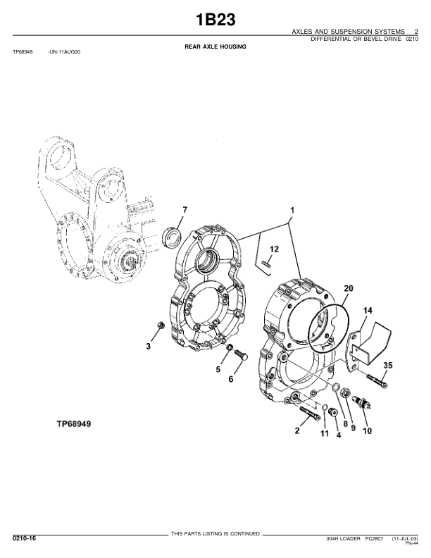 John Deere 304H Wheel Loader Parts Catalog PC2807-00 - Image 20
