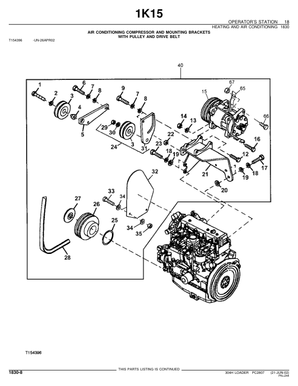 John Deere 304H Wheel Loader Parts Catalog PC2807-00 - Image 16