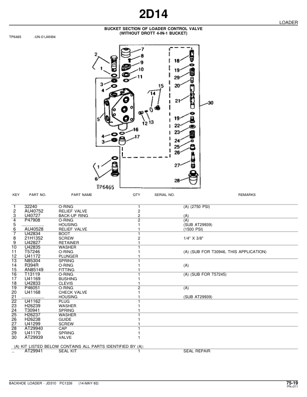 John Deere 310 Backhoe Loader Parts Catalog PC1226 - Image 21