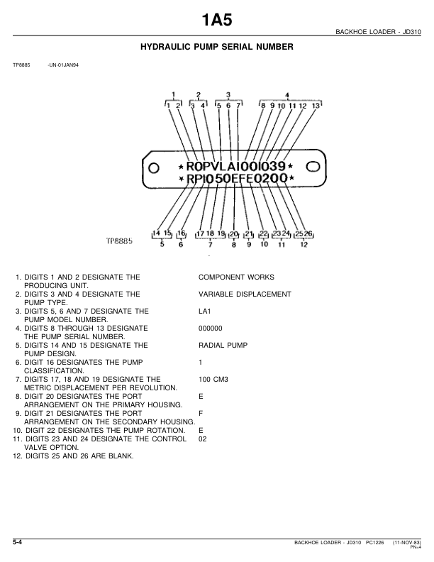 John Deere 310 Backhoe Loader Parts Catalog PC1226 - Image 13
