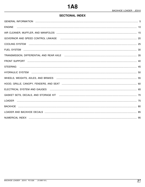 John Deere 310 Backhoe Loader Parts Catalog PC1226 - Image 16
