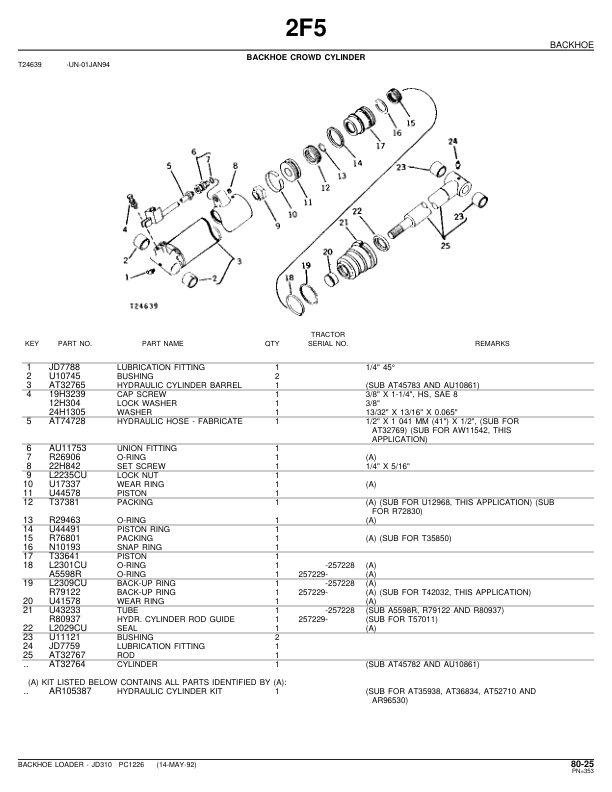 John Deere 310 Backhoe Loader Parts Catalog PC1226 - Image 23