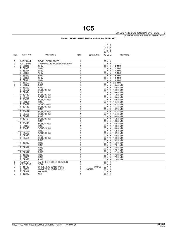 John Deere 310G 310SG 315SG Backhoe Loader Parts Catalog PC2755-FEB - Image 8