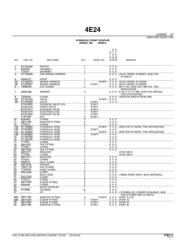 John Deere 310G 310SG 315SG Backhoe Loader Parts Catalog PC2755-FEB - Image 9