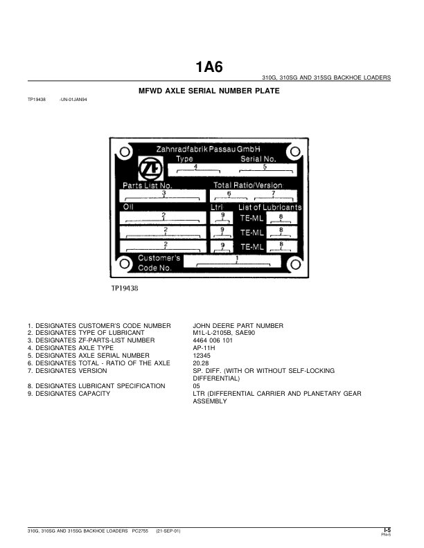 John Deere 310G 310SG 315SG Backhoe Loader Parts Catalog PC2755-FEB - Image 7
