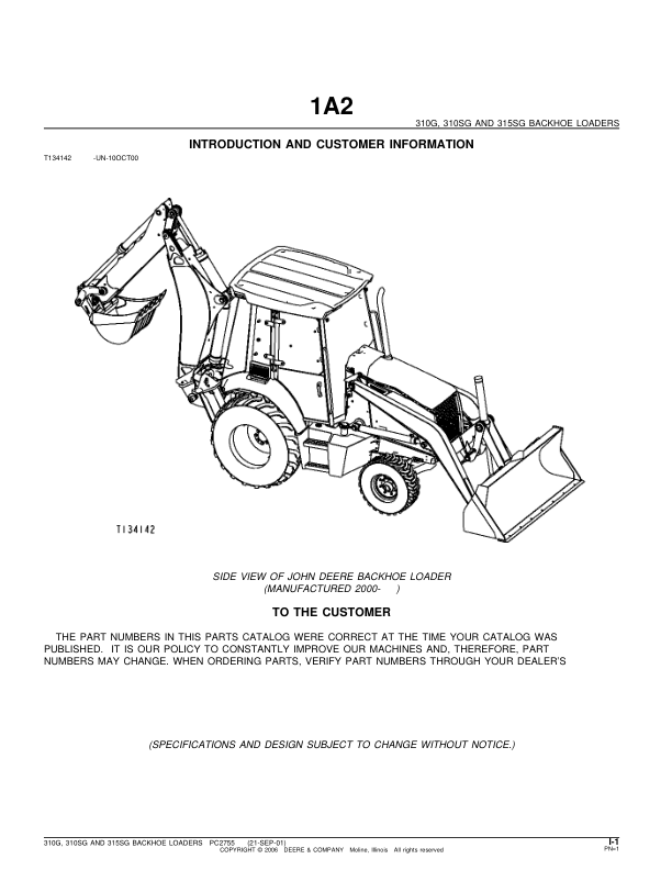 John Deere 310G 310SG 315SG Backhoe Loader Parts Catalog PC2755-FEB - Image 3