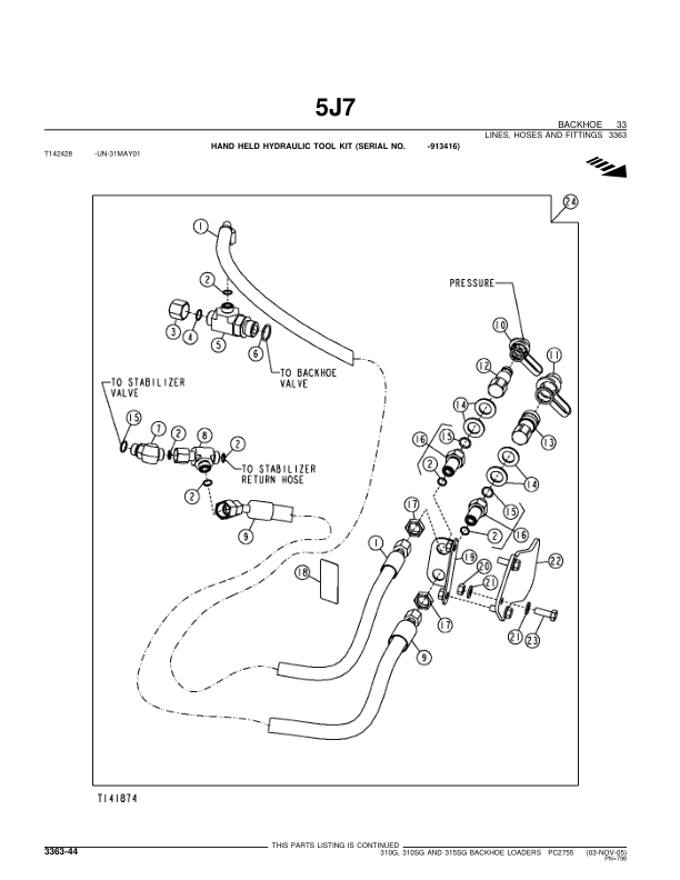 John Deere 310G 310SG 315SG Backhoe Loader Parts Catalog PC2755-FEB - Image 13