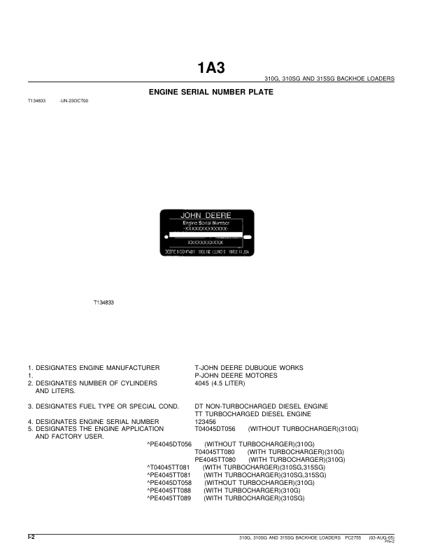 John Deere 310G 310SG 315SG Backhoe Loader Parts Catalog PC2755-FEB - Image 4